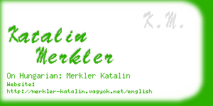 katalin merkler business card